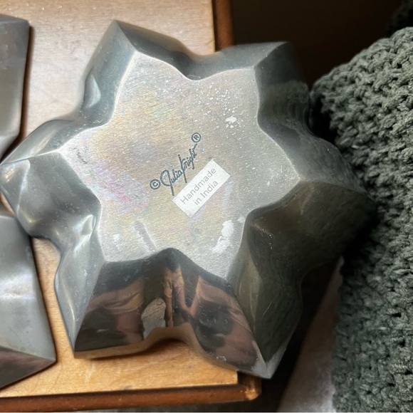 Julia Knight Stackable Star Snowflake Bowls Set of 3 Mother of Pearl RETIRED - Picture 8 of 8